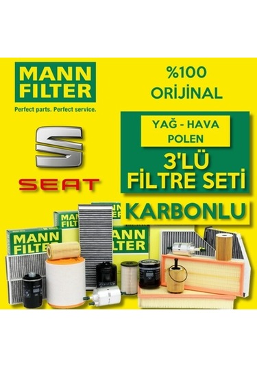 Seat Ibiza 1.4 Mann-Filter Filtre Bakım Seti 2006-2015