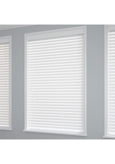 Ahşap Jaluzi Stor Perde Polywood 50 Mm Beyaz