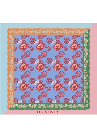 Mayovera Üçgen Eşarp - 14 Çok Renkli