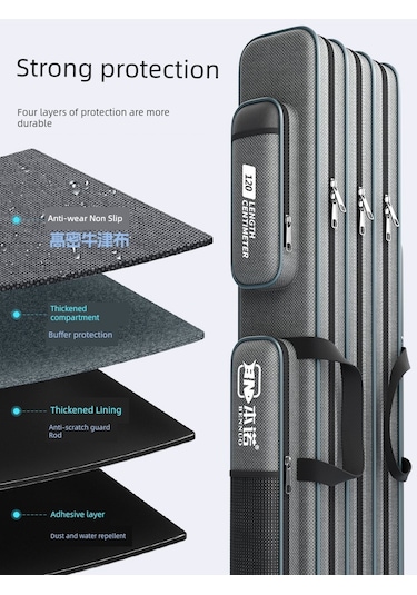 Çift Katmanlı Düz Olta Kamışı Çantası 110cm Kalınlaştırılmış Um51591-26 Yurt Dışından