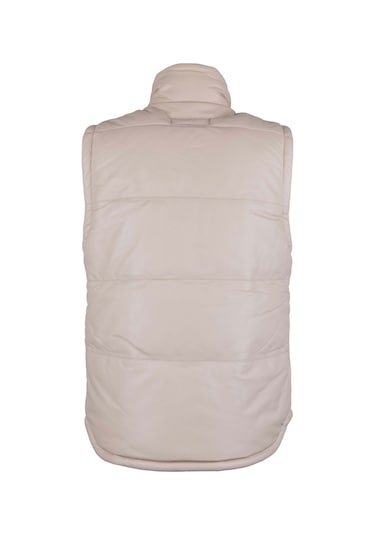 Tamer Tanca Erkek Hakiki Deri Bej Yelek Deri Mont 993 Ylk 25 Erk Derı Yelek Y24 Bej