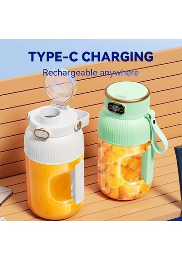 Fastbuy Mavi 4 Mevsim 40-58 Oz Usb Şarjlı Çift Kapaklı Sıkıcı, Ev Ve Seyahat İçin Kullanışlı Mavi