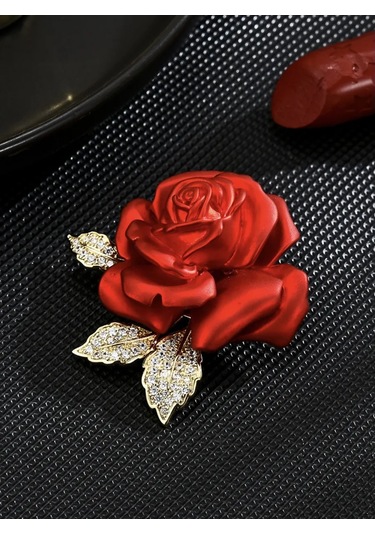 Especailly For You Broş Kırmızı Gül 332897958 Kırmızı