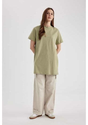 DeFacto Kargo Cepli Basic Düz Gabardin Pantolon C1670AX24SPBG106 Bej
