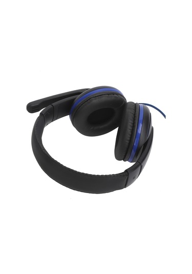 3,5 Mm Kablolu Oyun Kulaklığı, Ps4, Dizüstü Bilgisayar Ve Cep Telefonu İçin Mikrofonlu Oyun Kulaklığı Siyah Mavi