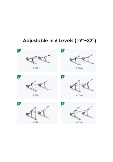 Alüminyum Katlanabilir Ayarlı Dizüstü Laptop Notebook Standı