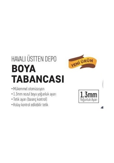 Meşem Üstten Depolu Boya Tabancası