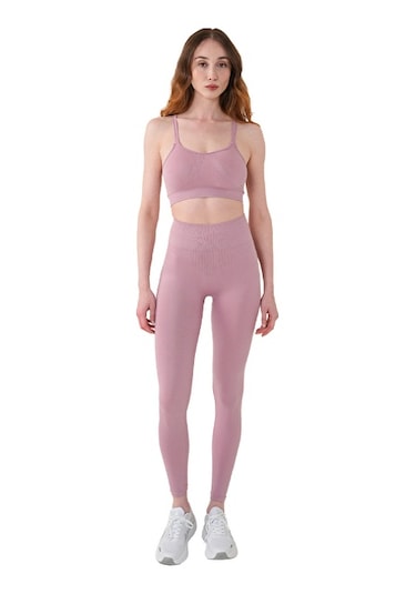 Musclecloth Nova Seamless Sırt Detaylı Bra Pembe