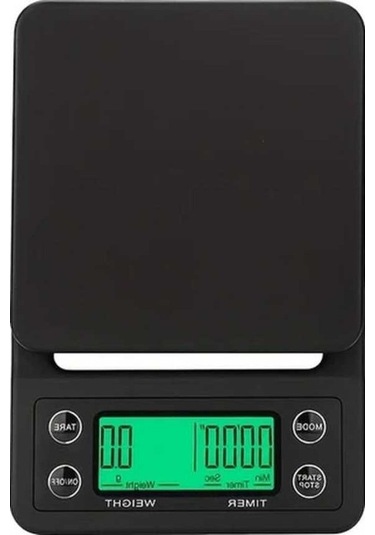 Trendooze Gaojunshop01 Siyah Kahve Terazisi - 0.0 Oz Hassas Ölçümli Zamanlayıcı Siyah