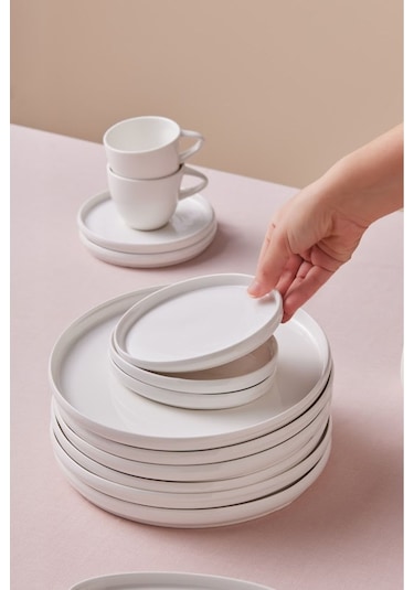 Karaca  Stream Bone Sunset 34 Parça 6 Kişilik Kahvaltı Takımı Beyaz