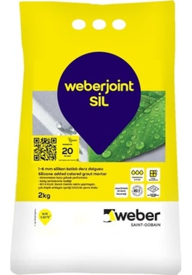 Weberjoint Sil Silikon Katkılı Derz Dolgusu 2 KG Gri