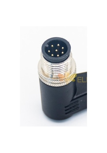 Zhong M12pg-8d1 ,m12/8-pin Açılı Erkek Soket