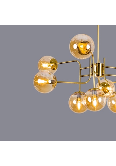 Chiaro 9'lu Glop Avize Gold