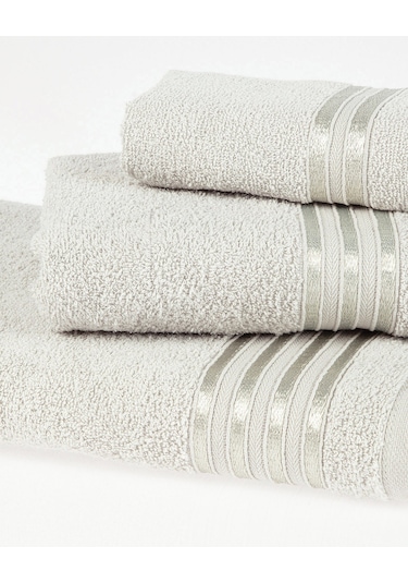 Madame Coco Maynor Bordürü Floşlu Yüz Havlusu 1khvlu1965yüz Havlusu-açık Gri