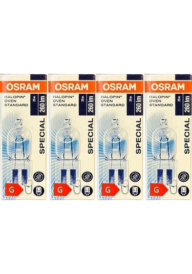 Osram Halopin Oven 25w 2700k Sarı Işık G9 Duylu Halojen Fırın Ampulü 4 Adet