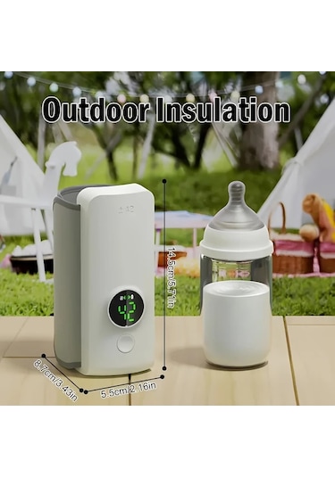 Elmpaly Beyaz Renkli Taşınabilir Çocuk Biberon Isıtıcı Seyahat İçin Hızlı Isıtma 5 Saate Kadar Kesintisiz Isıtma Hassas Sıcaklık Kontrolü Elmpaly Beyaz Renkli Taşınabilir Çocuk Biberon Isıtıcı Seyahat İçin Hızlı Isıtma 5 Saate Kadar Kesintisiz Isıtma Hassas Sıcaklık Kontrolü