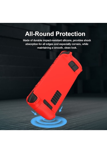 Steam Deck Oyun Denetleyicisi İçin 4 Adet Anahtar Kapaklı Yumuşak Silikon Koruyucu Kapak Kılıfı Parlak Mavi