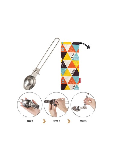 Suntek Paslanmaz Çelik Turner Piknik Sofra Profesyonel Kamp Gümüş