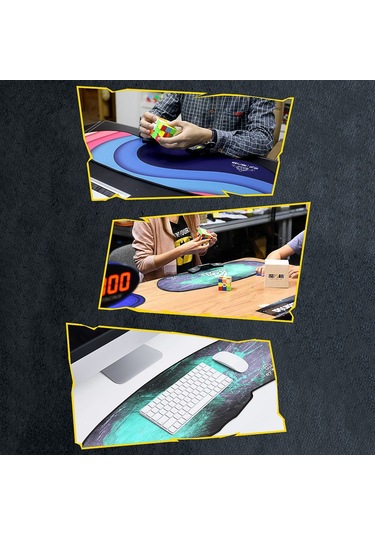 Flash Staekıng Hızlı İstifleme Bardakları Sihirli Küpler Yarışma Minderi Eğitim Mat Gökkuşağı Terasları