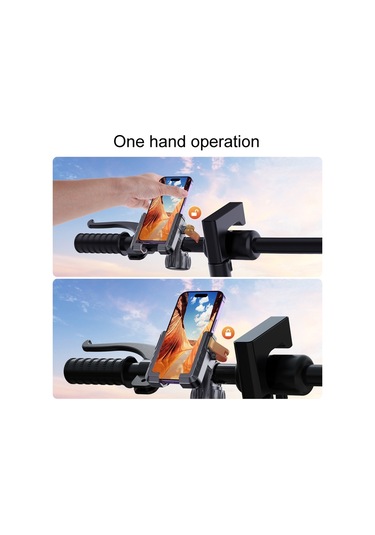 Yys-615 Motosiklet Bisiklet Yarı Sarılmış Sürme Navigasyon Cep Telefonu Tutucusu Siyah㪶ꞁ Siyah㪶ꞁ