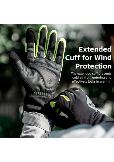 Rockbros S335 1 Çift Tam Parmak Dokunmatik Ekran Bisiklet Eldiveni