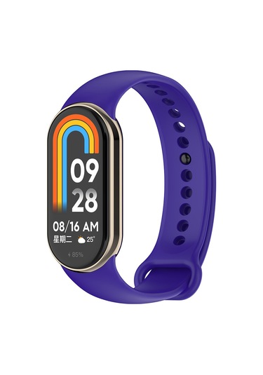 Butam Bilişim Xiaomi Mi Band 8 Serisi Klasik Kordon Silikon Strap Kayış-mor
