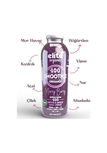 Elite Organik Smoothie Merry Berry 414 Ml