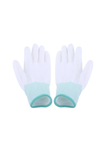 Elektronik İşçisi İçin Antistatik Kaymaz Eldiven Pu Kaplamalı Avuç İçi Parmak Kısmı M