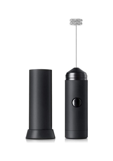 Soulader Elektrikli Süt Köpürtücü Kremalı Köpük Yapma Makinesi Profesyonel Paslanmaz Çelik French Press El Blenderı İçin Ev Ofis Kullanımı Siyah