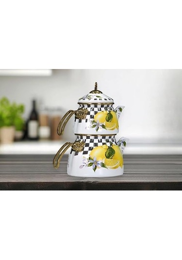 Lemon Gold Model Emaye Çaydanlık 1