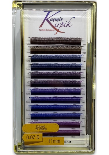 Kaşmir Y 0.07-D 11 MM Renkli Mix Kirpik