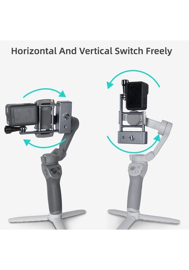 Ranyeek Gopro 8/9 Ve Djı Osmo Action İçin Alüminyum Allyumunlu Spor Kamera Adaptörü Om4-q9417 Gümüş