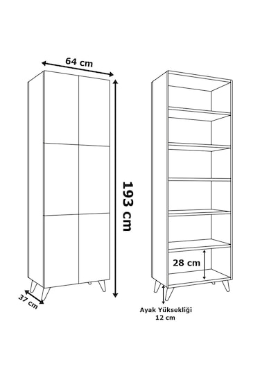 Ae-3010 Nehir Atlantik Çam Çok Amaçlı Mutfak Dolabı & Banyo Dolab