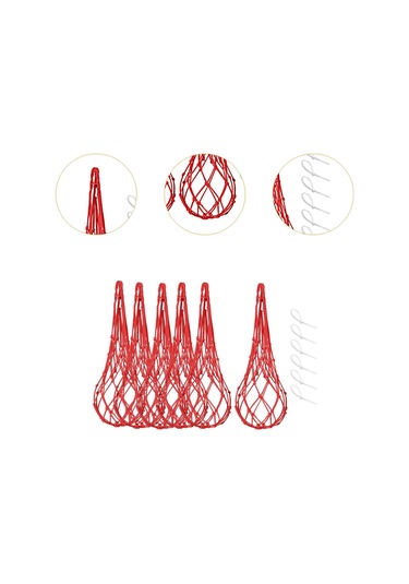 Suntek 6 Adet Karpuz Ağı Kabak Destek Bal Kavunu Kırmızı