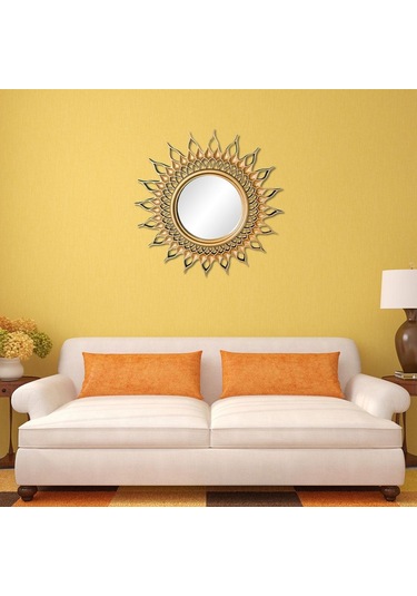 Suntek Magideal İskandinav Duvar Aynası Altın Çerçeve Koridor C