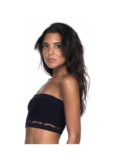 Beyaz Mı Emay 4050 Double Örgü Toparlayıcı Straplez Büstiyer Beyaz