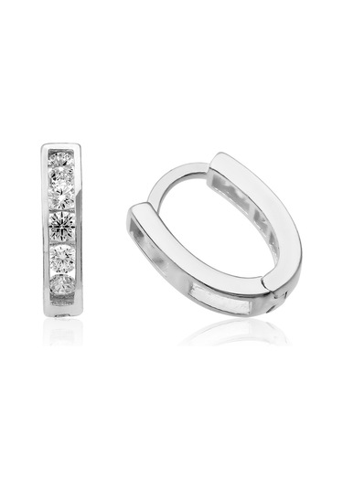 Ervanur Gümüş Beyaz Halka Küpe