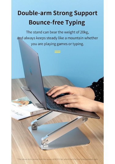 Rock Alüminyum Ergonomik Tam Ayarlı Apple Uyumlu MacBook Standı