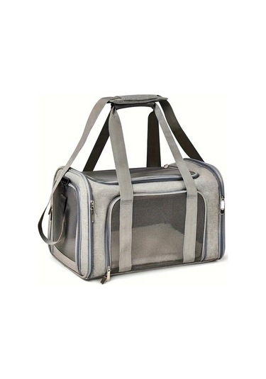 Tongdashop Siyah Havayolu Onaylı 15 Kg'a Kadar Kedi Taşıma Çantası Katlanır Mesh