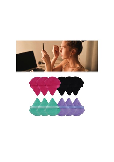 Suntek 12 Adet Üçgen Pudra Kama Şekli Göz Altı Köşeleri