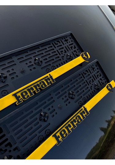Ferrari Plakalık 2'li Oto Araba Aksesuar 2 Adet Plakalık Universal