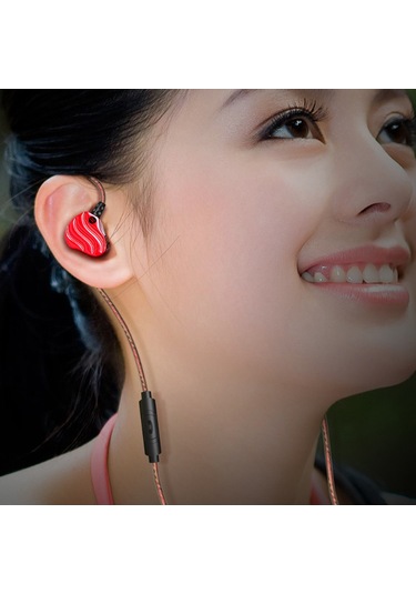 Geeksen Qkz Kd4 Kablolu Kulaklık, 3.5mm Bağlantı, Mikrofonlu, Ergonomik Kulak Takımı, Stüdyo Kalitesi Ses, Spor Ve Günlük Kullanım İçin Kırmızı