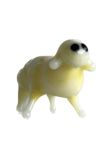 El Yapımı Mini Murano Cam Koyun Biblo A91-01