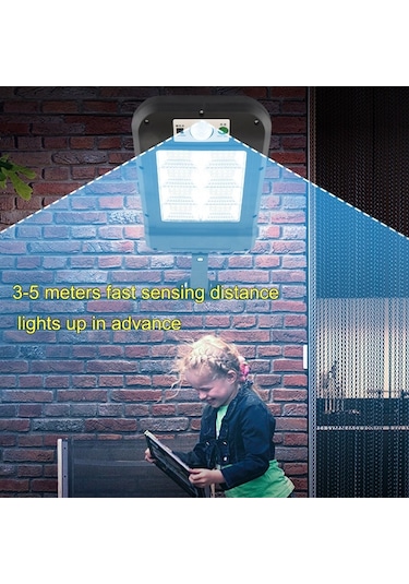 Cbtx Bahçe Aydınlatma Güneş Enerjili Duvar Lambası Açık Su Geçirmez İndüksiyon Bahçe Aydınlatma Ev Sokak Lambası Uzaktan Kumanda İle 8 X 16led