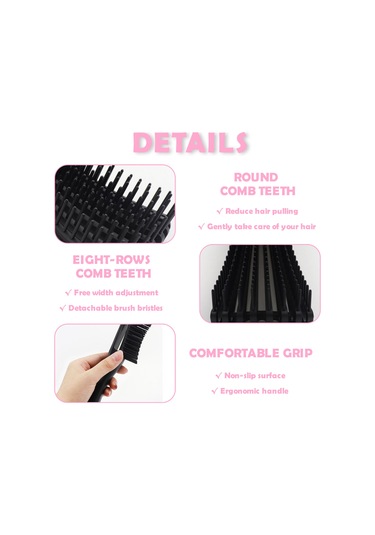 Lemestar Saç Dökülmesini Engelleyen, Kuru/ıslak Saçta Kullanılan, Scalp Masajı Veren Abs Materyalli Çok Renkli Dökülme Önleyici Fırça