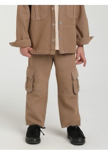 Jack Lions Erkek Bebek Çocuk Cepli Kargo Pantolon-15630 Camel