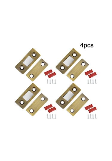 Yeşil Bronz 4 Takım Deliksiz Görünmez Mıknatıslı Kapı Emme Dolabı Güçlü Manyetik Çekici