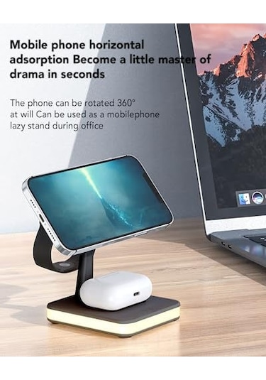 Reedark Apple Mag-safe Şarj İstasyonu: İphone, Apple Watch Ve Airpods İçin 4 Ü 1 Arada Kablosuz Şarj Çözümü