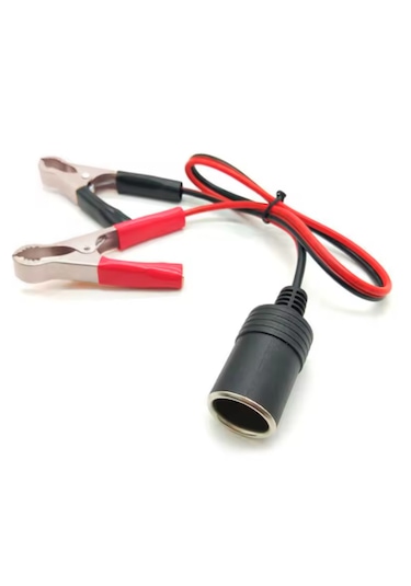 Araç Akü Terminali Klipsli Çakmak Güç Soketi Kablo Boyu 30cm