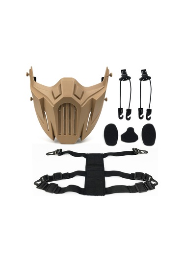 Suofeng Erkek Kadın Kullanıma Uygun Taktik Maske - Dışarıda Toz Ve Rüzgar Koruma - 121g Hafif - Tpr Dayanıklı Malzeme - Orta Boy - Askeri Stili Cs Outdoor Sporlar İçin Çok Renkli